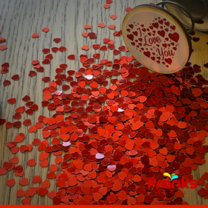 Love Hearts Spring Loaded Glitter Bomb
